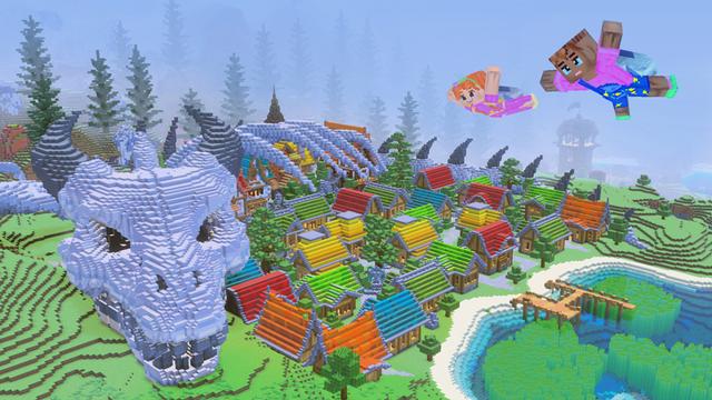 Screenshot of the Minecraft Bedrock Marketplace product Dragon Village created by GoE-Craft.