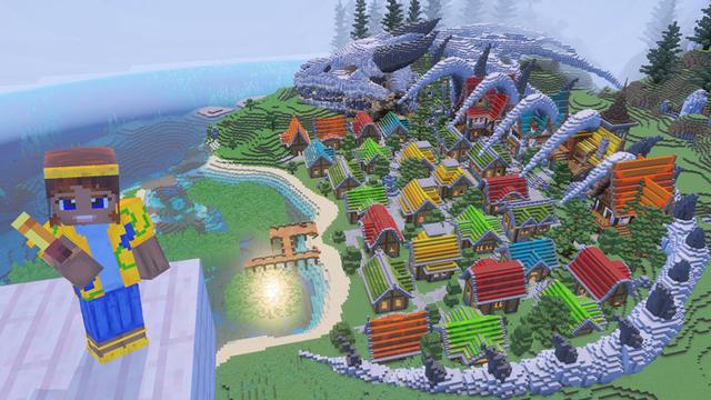 Screenshot of the Minecraft Bedrock Marketplace product Dragon Village created by GoE-Craft.