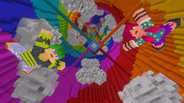 Screenshot of the Minecraft Bedrock Marketplace product Droppers Mania created by GoE-Craft.