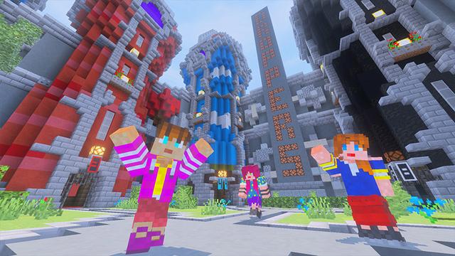 Screenshot of the Minecraft Bedrock Marketplace product Droppers Mania created by GoE-Craft.