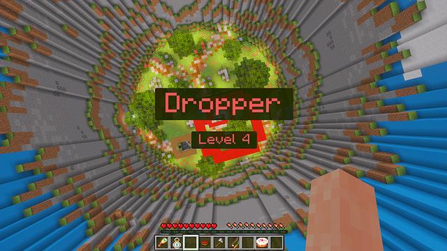 Screenshot of the Minecraft Bedrock Marketplace product Droppers Mania created by GoE-Craft.