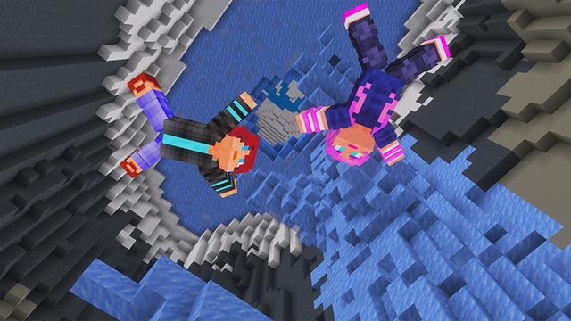 Screenshot of the Minecraft Bedrock Marketplace product Droppers Mania created by GoE-Craft.