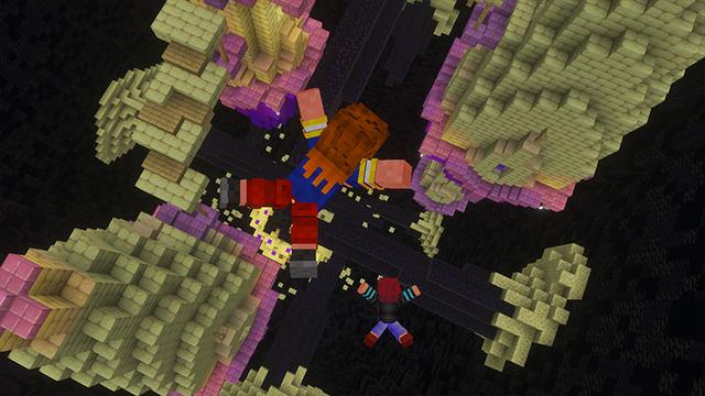 Screenshot of the Minecraft Bedrock Marketplace product Droppers Mania created by GoE-Craft.