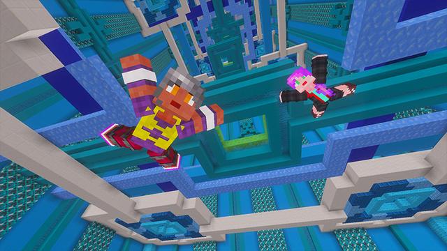 Screenshot of the Minecraft Bedrock Marketplace product Droppers Mania created by GoE-Craft.