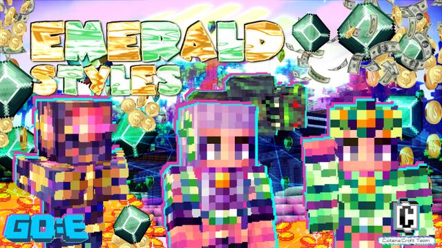 Thumbnail of the Minecraft Bedrock Marketplace product Emerald Styles Skin Pack created by GoE-Craft.