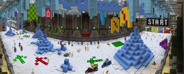 Panorama of the Minecraft Bedrock Marketplace product Epic Race Builders created by GoE-Craft.