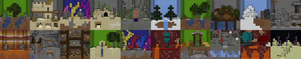 Panorama of the Minecraft Bedrock Marketplace product Find the Button created by GoE-Craft.