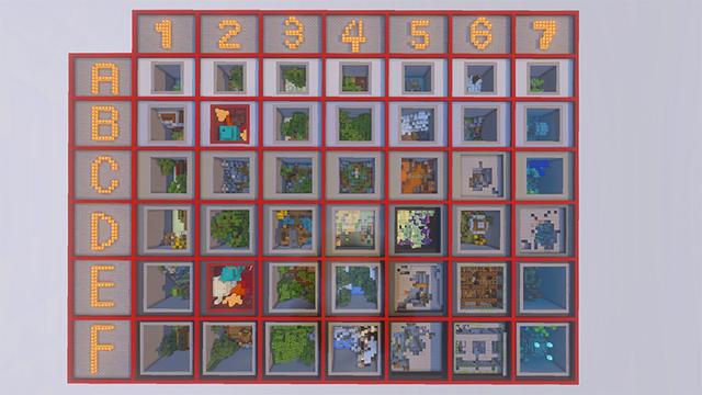 Screenshot of the Minecraft Bedrock Marketplace product Find the Button created by GoE-Craft.
