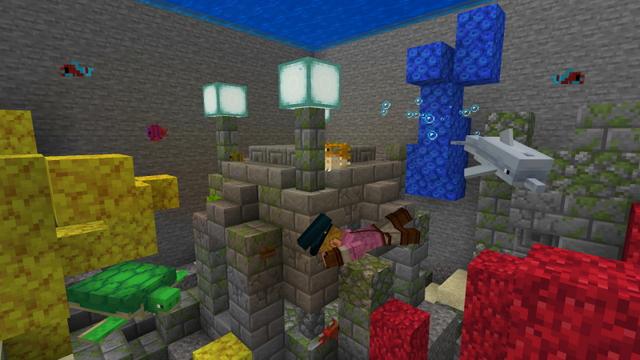 Screenshot of the Minecraft Bedrock Marketplace product Find the Button created by GoE-Craft.