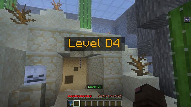 Screenshot of the Minecraft Bedrock Marketplace product Find the Button created by GoE-Craft.