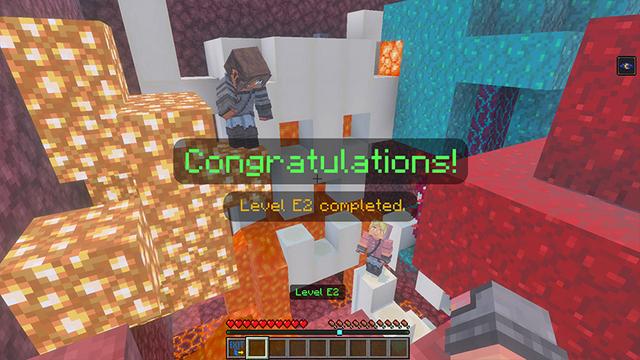 Screenshot of the Minecraft Bedrock Marketplace product Find the Button created by GoE-Craft.