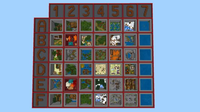 Screenshot of the Minecraft Bedrock Marketplace product Find the Button created by GoE-Craft.