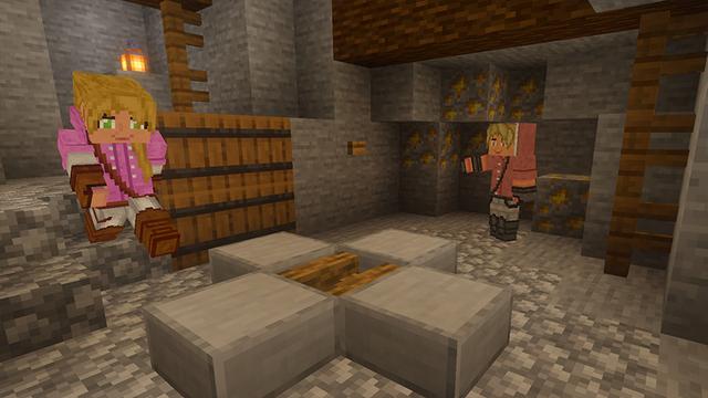 Screenshot of the Minecraft Bedrock Marketplace product Find the Button created by GoE-Craft.