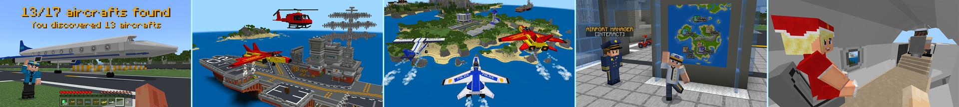 Panorama of the Minecraft Bedrock Marketplace product Flight Simulator created by GoE-Craft.