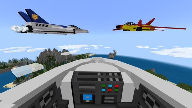 Screenshot of the Minecraft Bedrock Marketplace product Flight Simulator created by GoE-Craft.