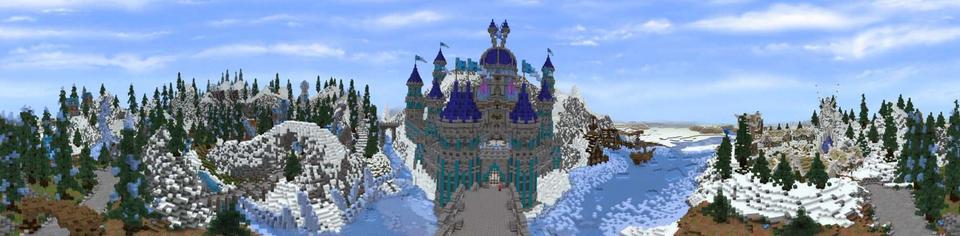 Panorama of the Minecraft Bedrock Marketplace product Frozen Kingdom created by GoE-Craft.