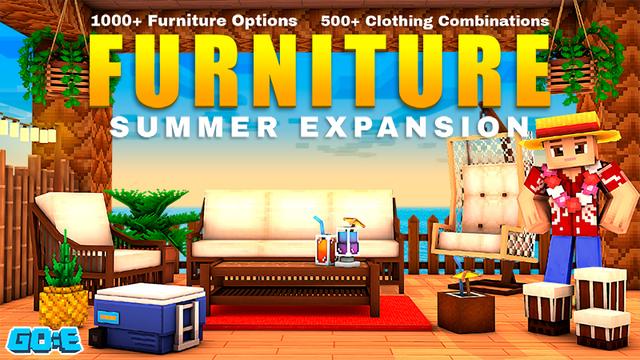 Thumbnail of the Minecraft Bedrock Marketplace product Furniture : Summer Expansion created by GoE-Craft.