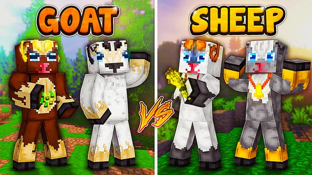 Thumbnail of the Minecraft Bedrock Marketplace product Goat vs Sheep created by GoE-Craft.