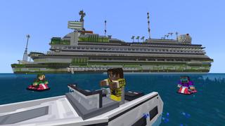 Screenshot of the Minecraft Bedrock Marketplace product Hacker Cruise created by GoE-Craft.