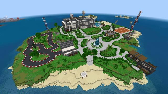 Screenshot of the Minecraft Bedrock Marketplace product Hacker Modern Mansion created by GoE-Craft.