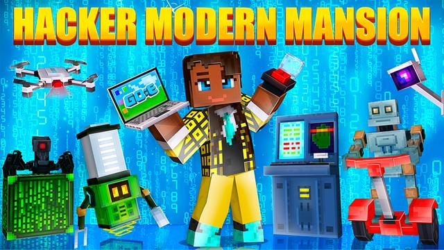 Thumbnail of the Minecraft Bedrock Marketplace product Hacker Modern Mansion created by GoE-Craft.