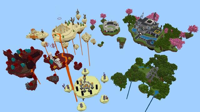 Screenshot of the Minecraft Bedrock Marketplace product Hacker Skyblock created by GoE-Craft.