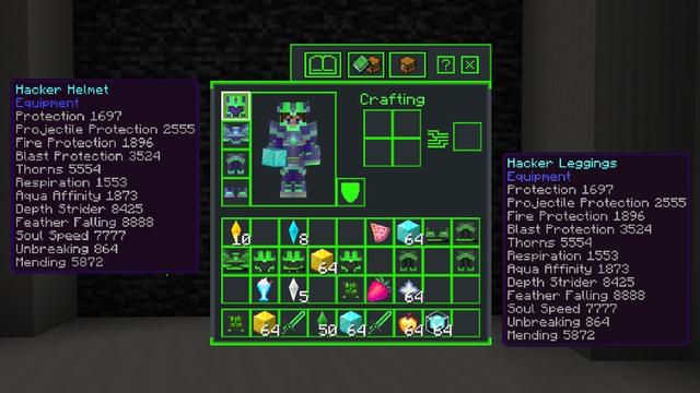 Screenshot of the Minecraft Bedrock Marketplace product Hacker Skyblock created by GoE-Craft.