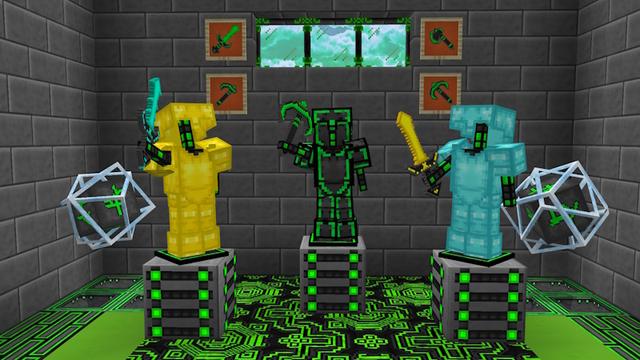 Screenshot of the Minecraft Bedrock Marketplace product Hacker Texture Pack created by GoE-Craft.