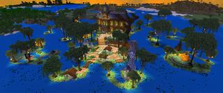 Panorama of the Minecraft Bedrock Marketplace product Halloween Mansion created by GoE-Craft.