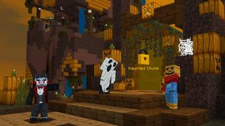 Screenshot of the Minecraft Bedrock Marketplace product Halloween Parkour Chunks created by GoE-Craft.