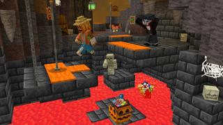 Screenshot of the Minecraft Bedrock Marketplace product Halloween Parkour Chunks created by GoE-Craft.