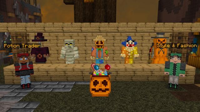 Screenshot of the Minecraft Bedrock Marketplace product Halloween Parkour Chunks created by GoE-Craft.
