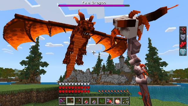 Screenshot of the Minecraft Bedrock Marketplace product HARDCORE: Dragon World created by GoE-Craft.