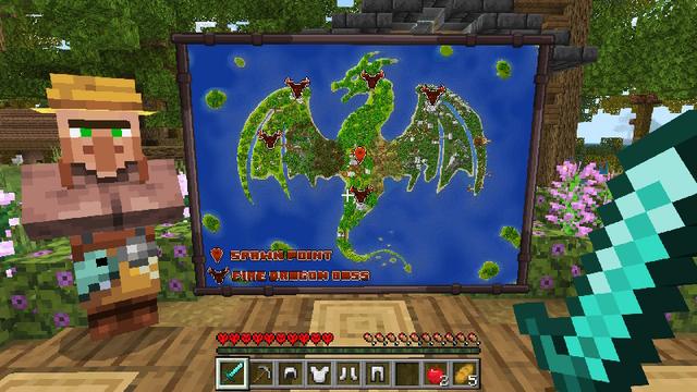 Screenshot of the Minecraft Bedrock Marketplace product HARDCORE: Dragon World created by GoE-Craft.