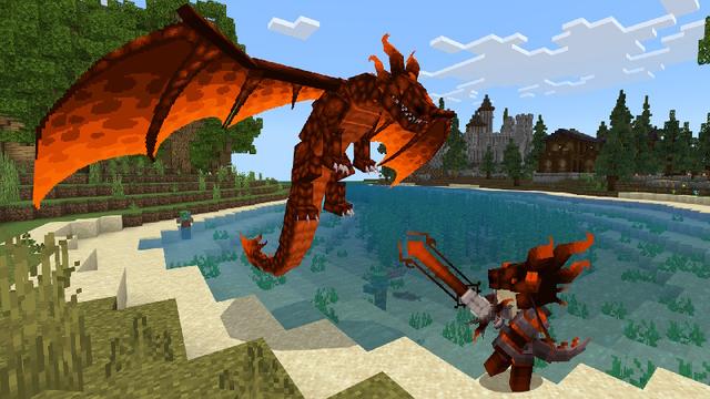 Screenshot of the Minecraft Bedrock Marketplace product HARDCORE: Dragon World created by GoE-Craft.