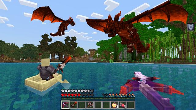 Screenshot of the Minecraft Bedrock Marketplace product HARDCORE: Dragon World created by GoE-Craft.