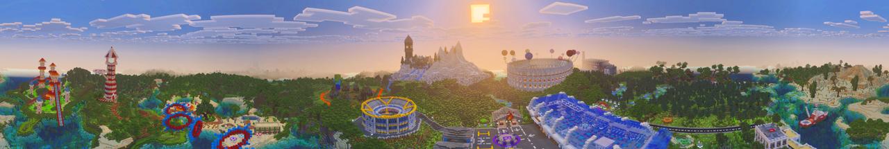 Panorama of the Minecraft Bedrock Marketplace product Hot Air Balloons! created by GoE-Craft.