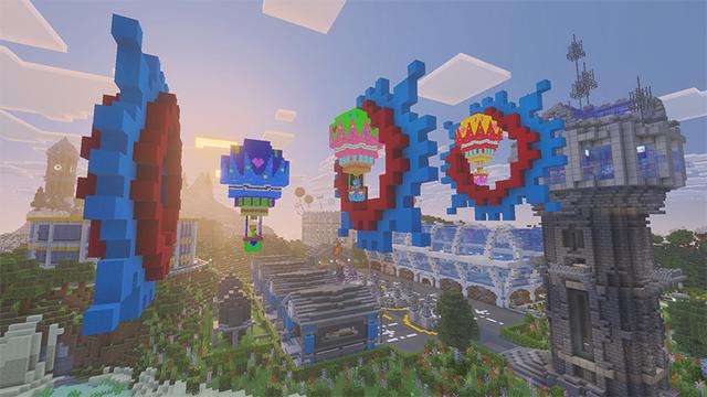 Screenshot of the Minecraft Bedrock Marketplace product Hot Air Balloons! created by GoE-Craft.