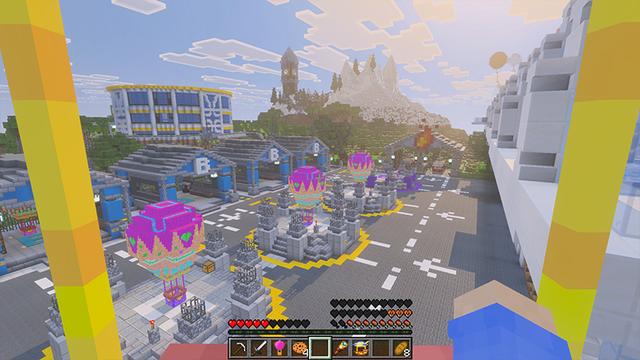 Screenshot of the Minecraft Bedrock Marketplace product Hot Air Balloons! created by GoE-Craft.