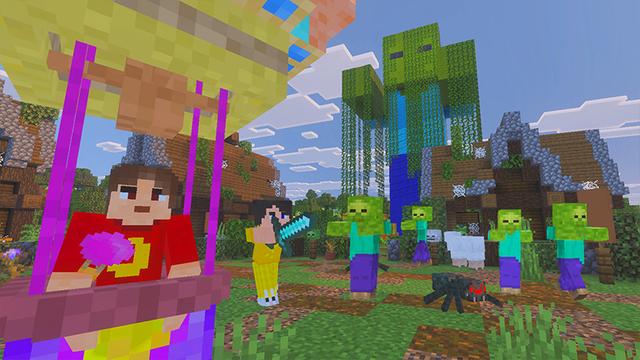 Screenshot of the Minecraft Bedrock Marketplace product Hot Air Balloons! created by GoE-Craft.