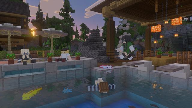 Screenshot of the Minecraft Bedrock Marketplace product Lakeside Cabin created by GoE-Craft.