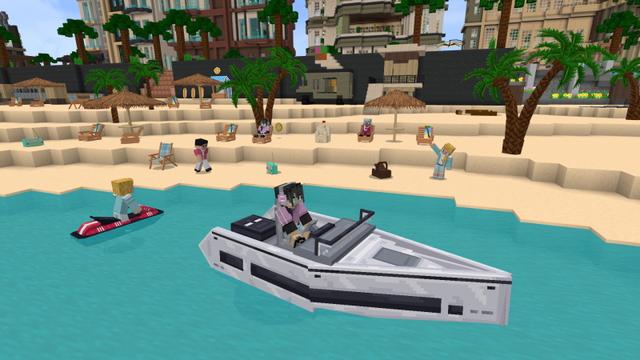 Screenshot of the Minecraft Bedrock Marketplace product Life in Miami Beach created by GoE-Craft.