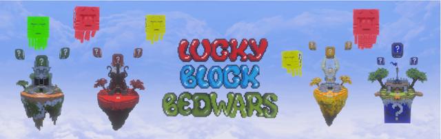 Panorama of the Minecraft Bedrock Marketplace product Lucky Block Bed Wars created by GoE-Craft.