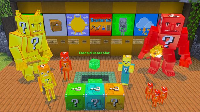 Screenshot of the Minecraft Bedrock Marketplace product Lucky Block Bed Wars created by GoE-Craft.