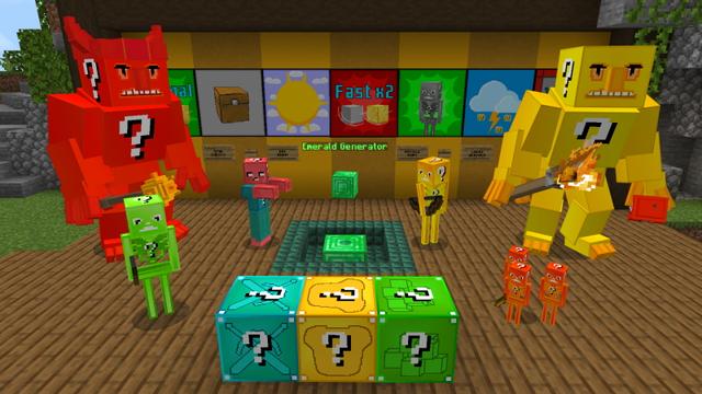 Screenshot of the Minecraft Bedrock Marketplace product Lucky Block Bed Wars created by GoE-Craft.