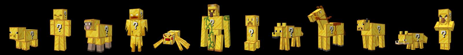 Panorama of the Minecraft Bedrock Marketplace product Lucky Mobs created by GoE-Craft.