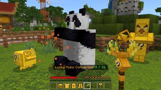 Screenshot of the Minecraft Bedrock Marketplace product Lucky Mobs created by GoE-Craft.