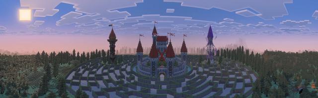 Panorama of the Minecraft Bedrock Marketplace product Maze Escape created by GoE-Craft.