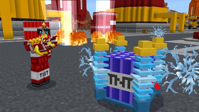 Screenshot of the Minecraft Bedrock Marketplace product MEGA TNT created by GoE-Craft.