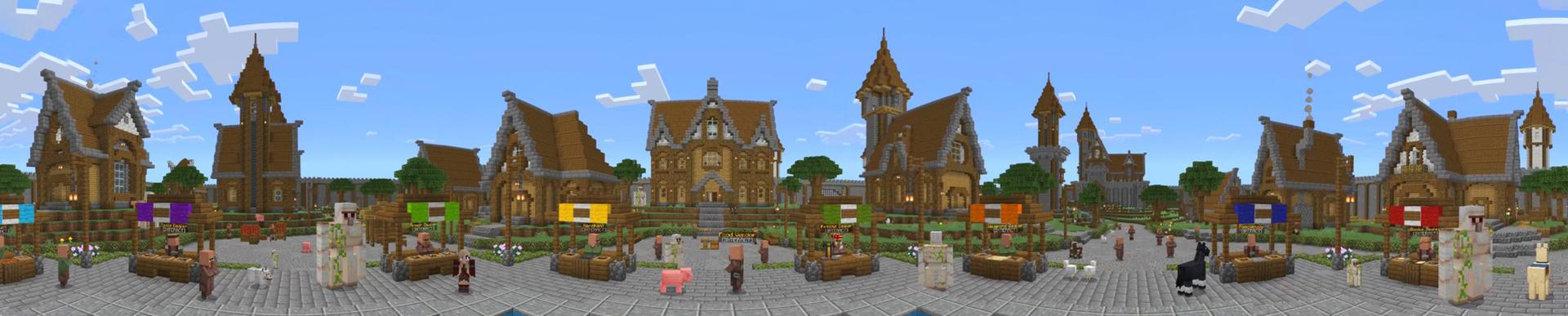Panorama of the Minecraft Bedrock Marketplace product MEGA VILLAGE created by GoE-Craft.